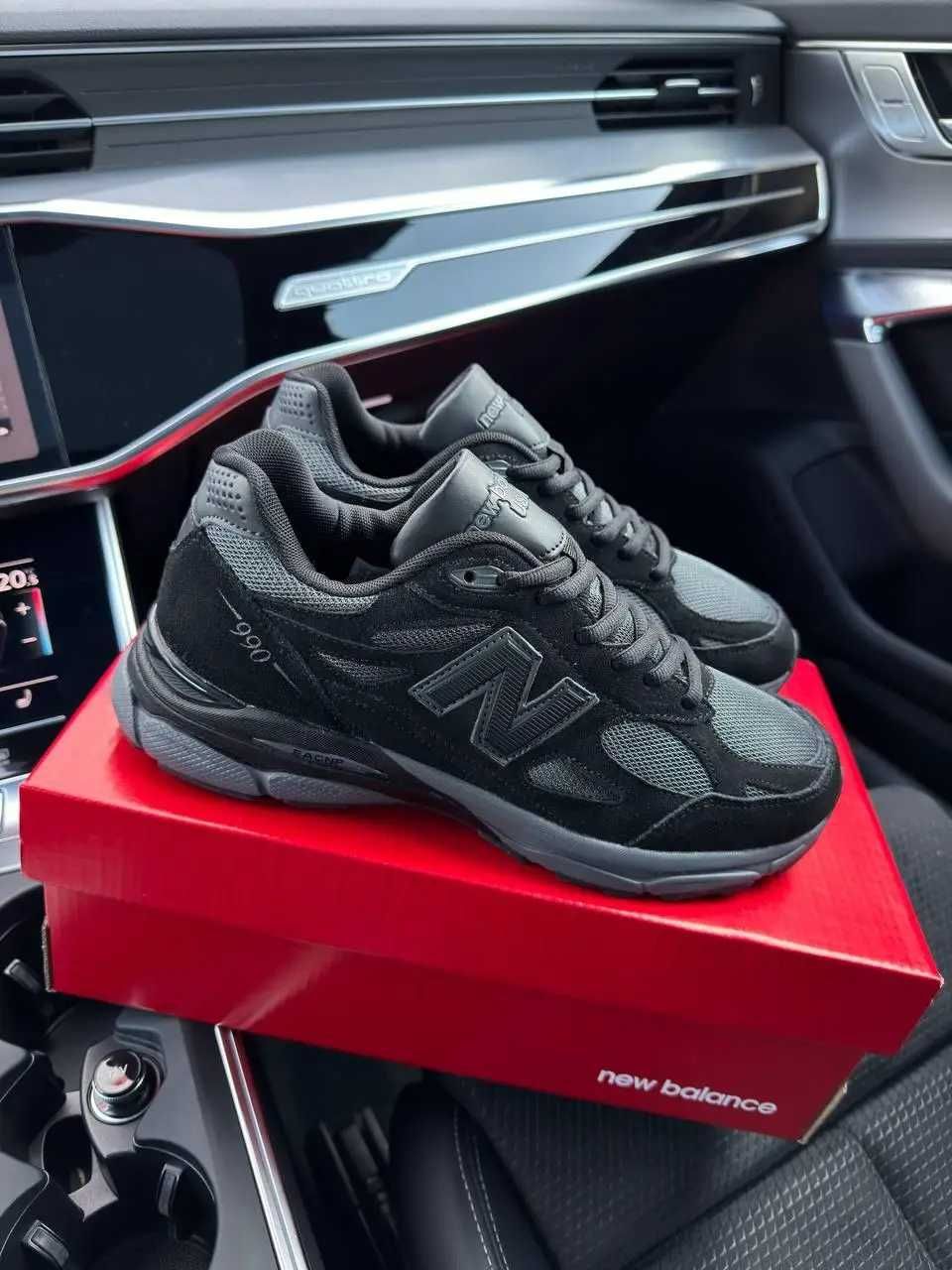 Чоловічі кросівки New Balance 990 Black Gray Чорні мужские кроссовки