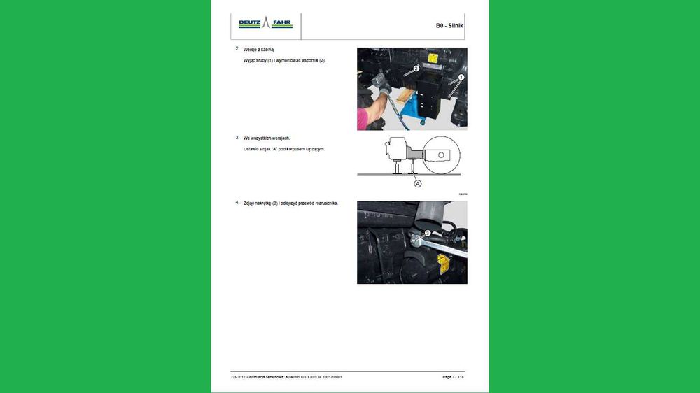 AGROPLUS s 320 katalog części INSTRUKCJA NAPRAW instrukcja obsługi PL