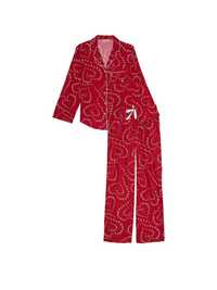 Женская Пижама Flannel Long Pajama Set Lipstick Victoria's Secret