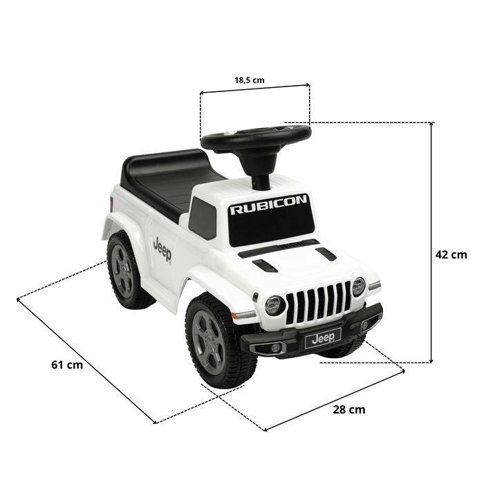 Jeździk Jeep Rubicon biały samochód samochodzik dla dzieci auto