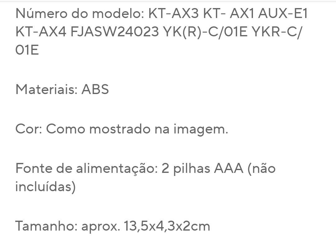 Telecomandos AR CONDICIONADO