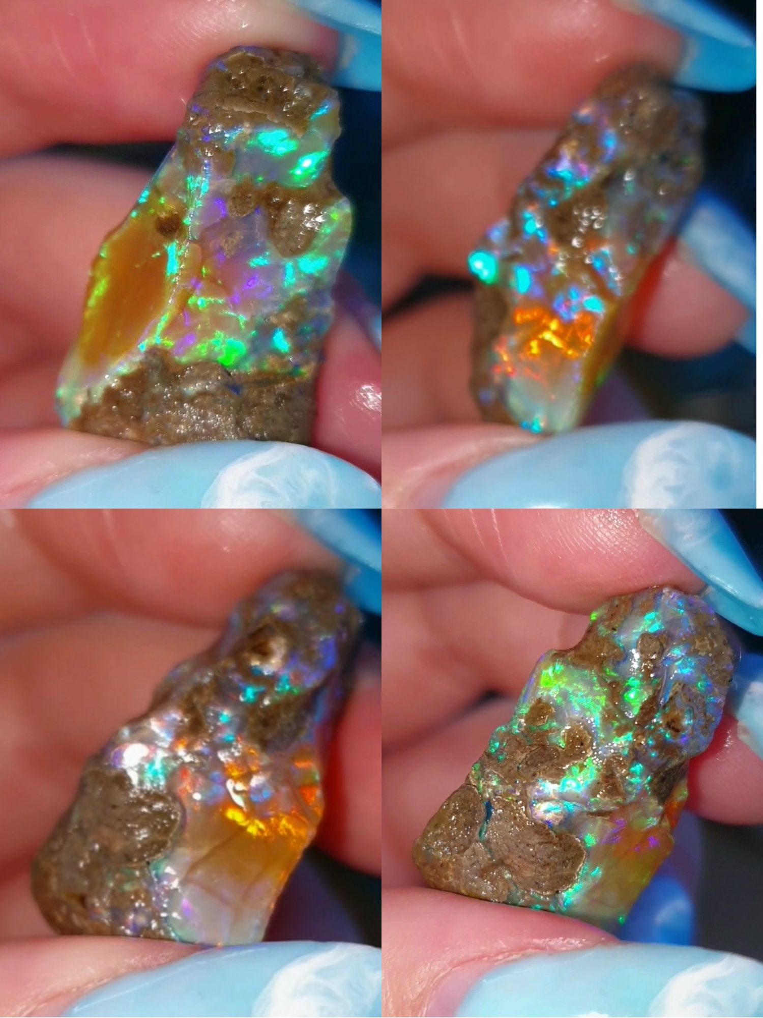 Ethiopian Opal Etiopski kamień szlachetny minerał kryształ