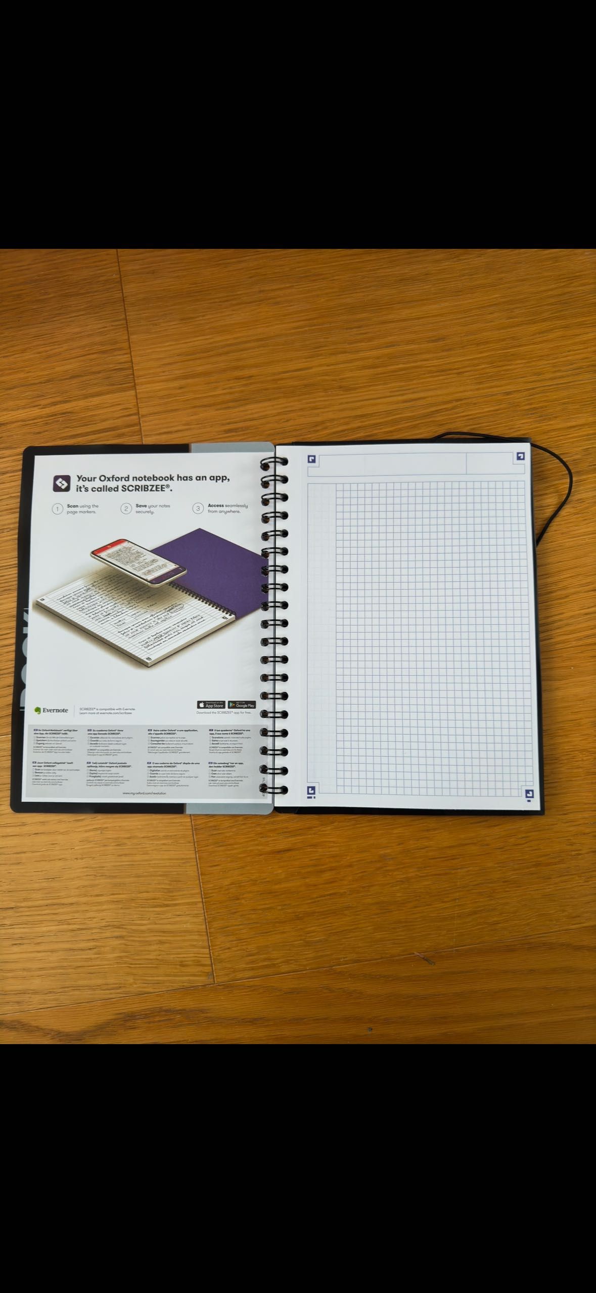 OXFORD kołonotatnik B5 80 kartek NOMADBOOK KRATKA
