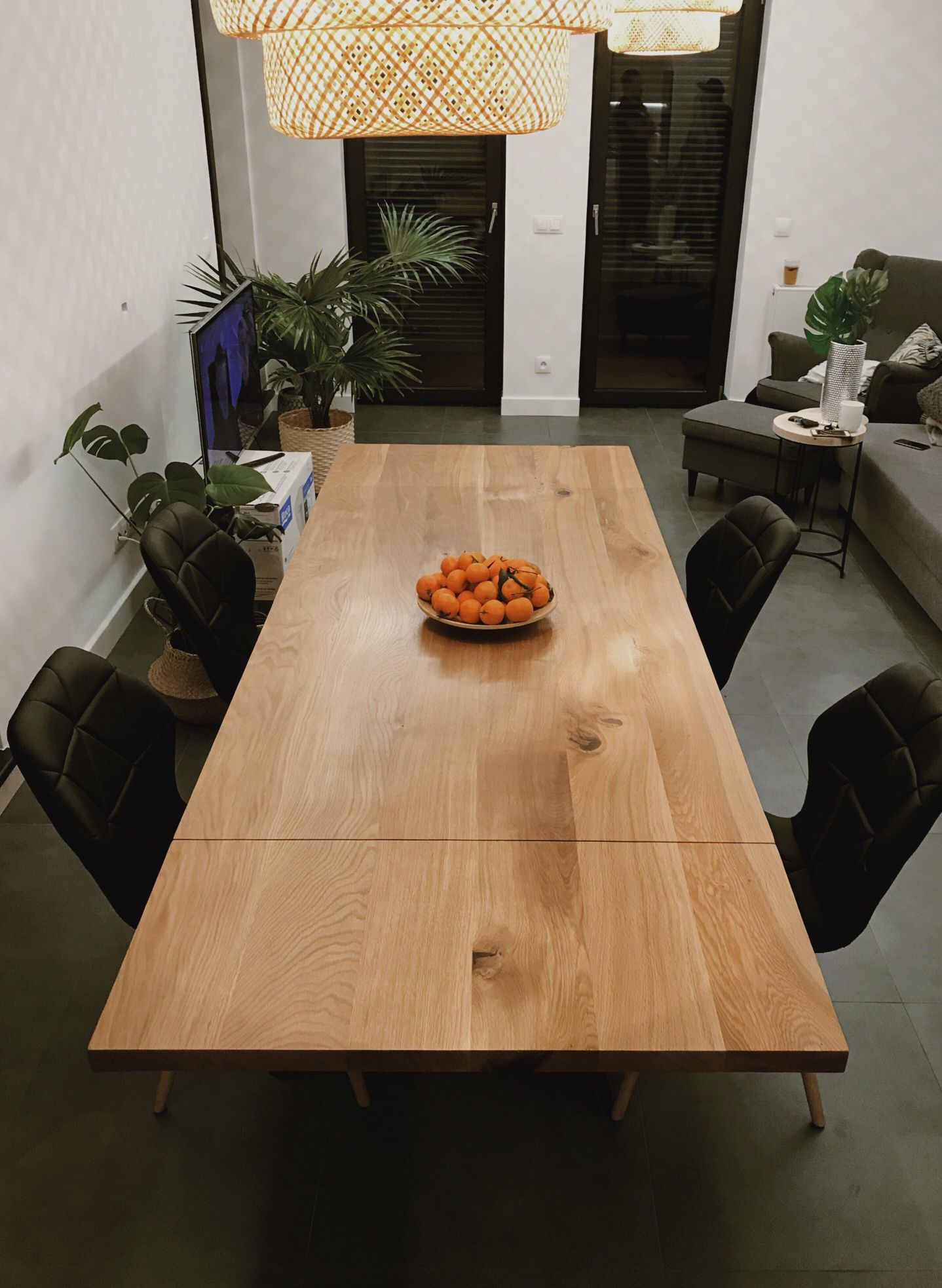 Sprzedam stół dębowy z dostawkami 240cm nogi metalowe loft  X pajak