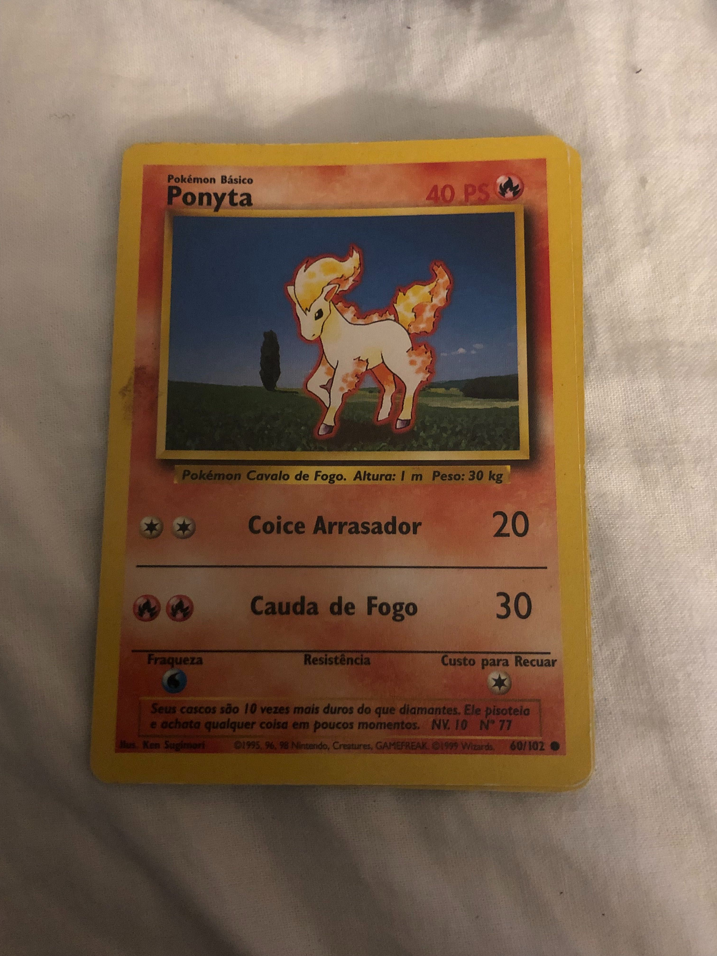 Cartas Pokémon vários pokemons