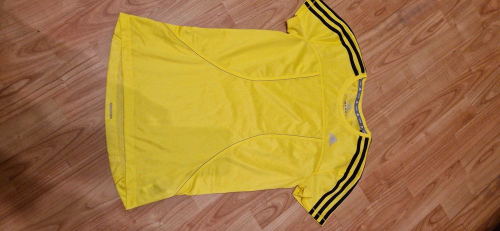 Żółta koszulka trekkingowa M Adidas Running Clima Lite
