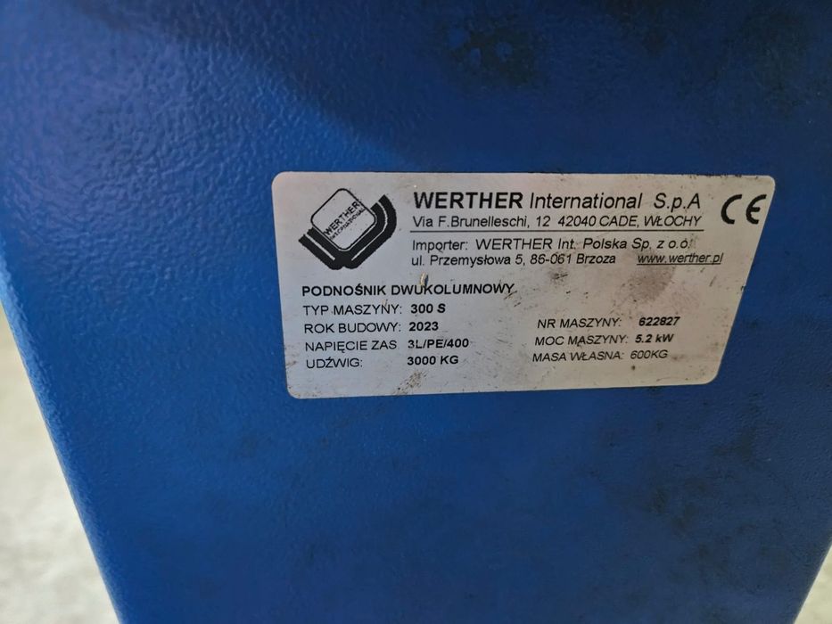Podnośnik dwukolumnowy śrubowy Werther