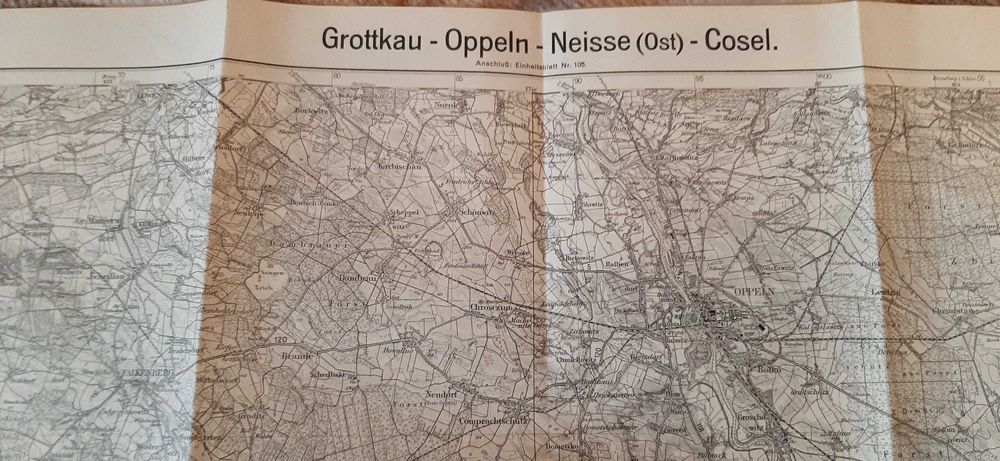 Poniemiecka mapa antyk Reichskarte 117  stan kolekcjonerski 1935 rok