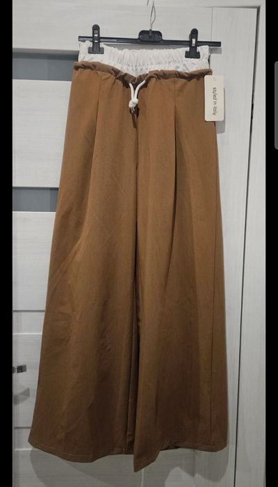 Spodnie 36/38 szerokie nogawki wysoki Stan