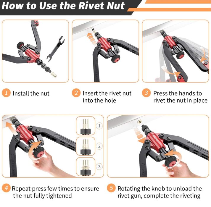 Szczypce Do Nitów i Nitów Zrywalnych Profesjonalna Maszyna Do Nitów