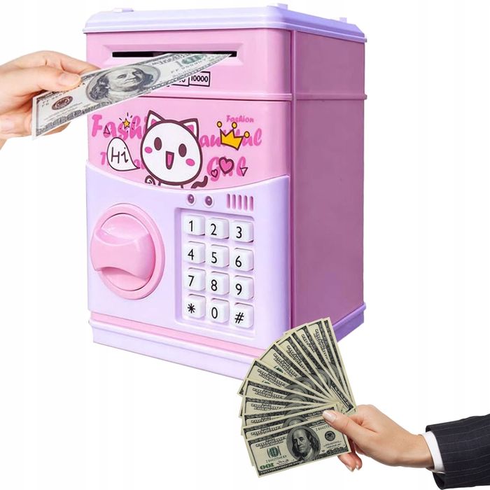 Sejf Skarbonka Na Monety I Banknoty Elektryczny Bankomat Wpłatomat Kod