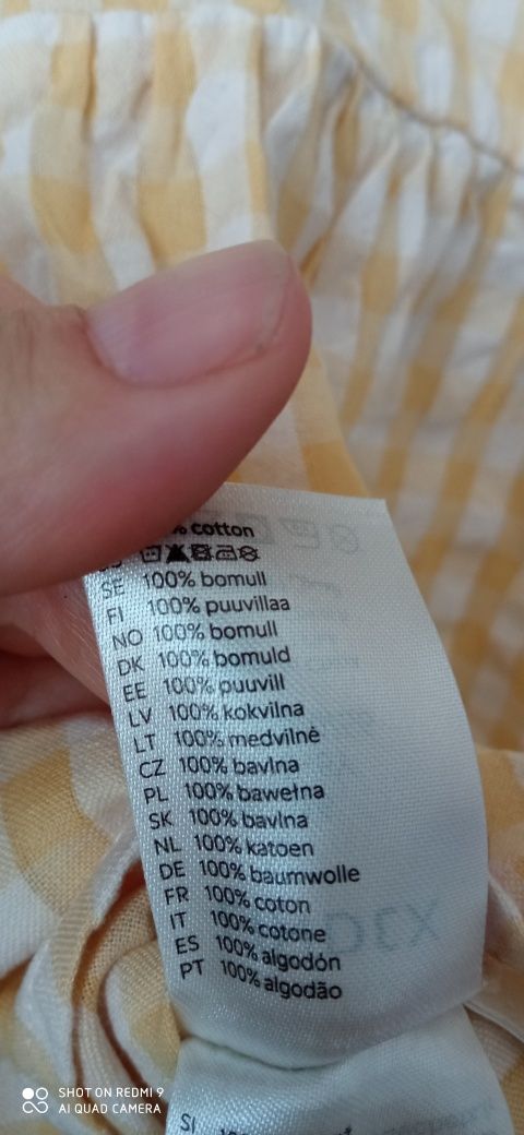 Bluzeczka w kratę Lindex r. 110/116 zaw. 100% bawełny
