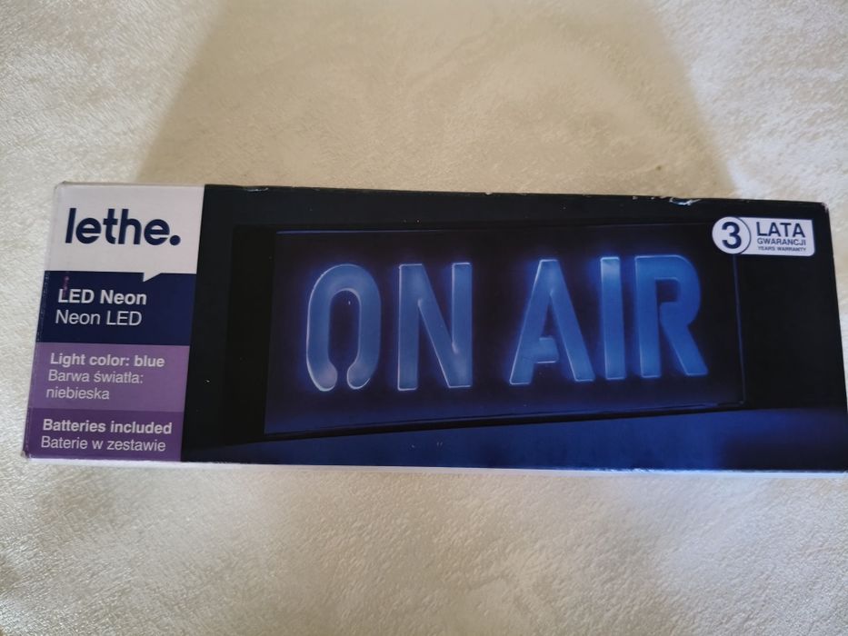 LED Niebieski "ON AIR" Lethe Neon