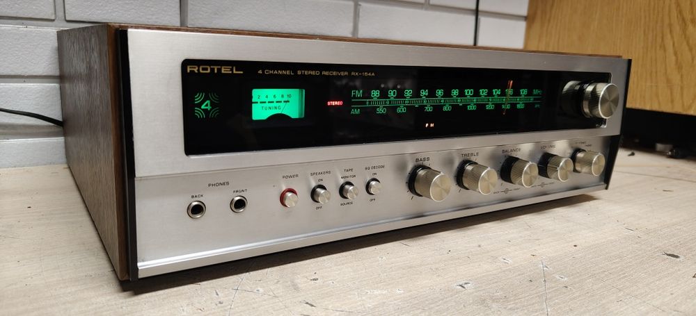 Amplituner Quadro stereo ROTEL RX-154A. Vintage