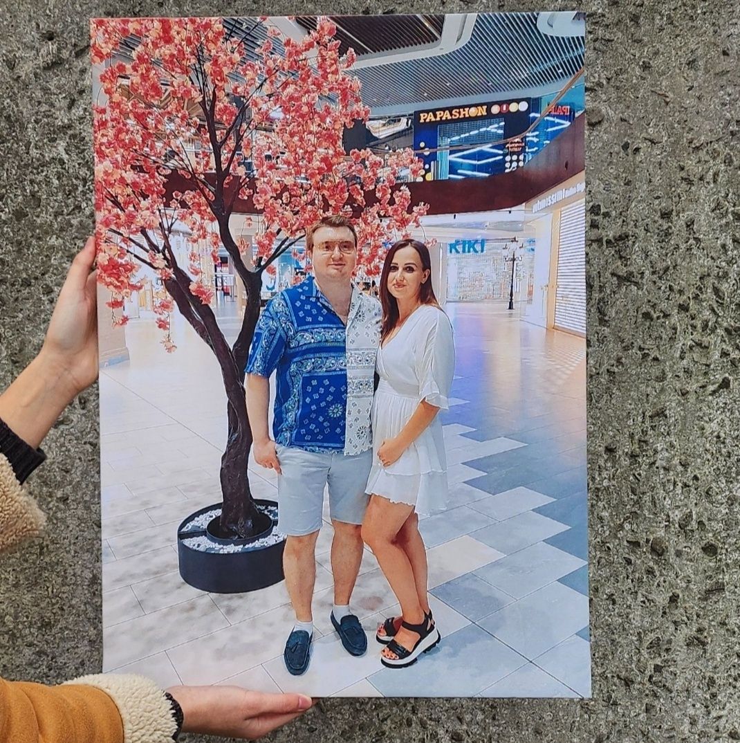 Печать на холсте,  картины за фотографиями