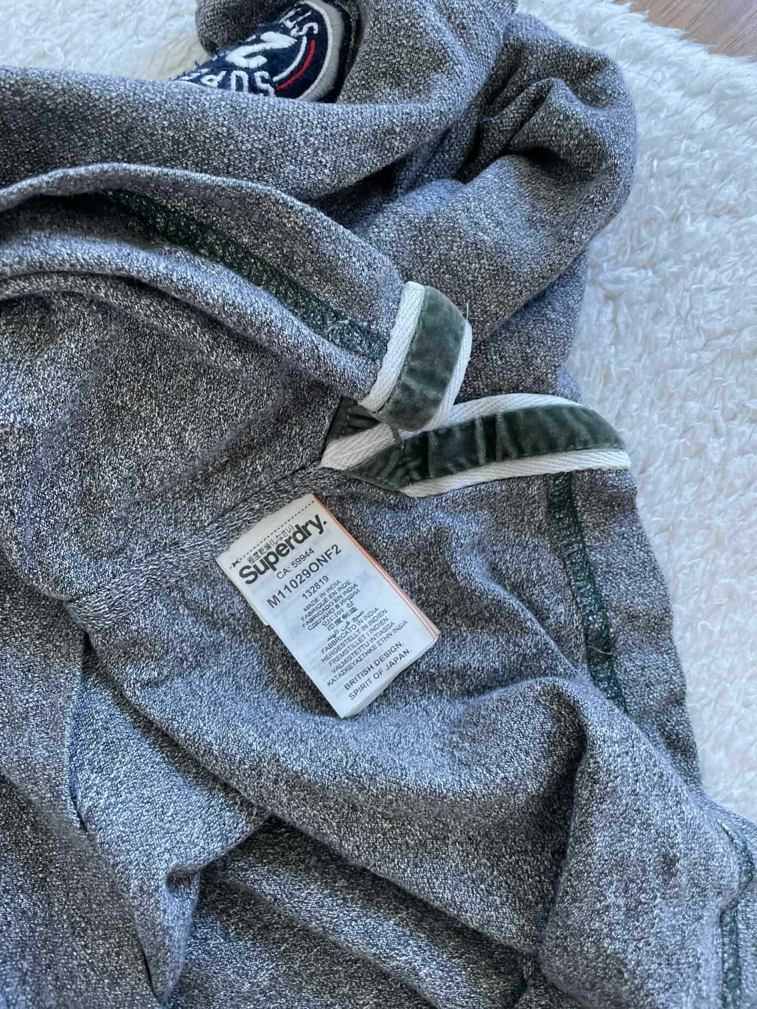 SuperDry szara koszulka polo t-shirt L męski