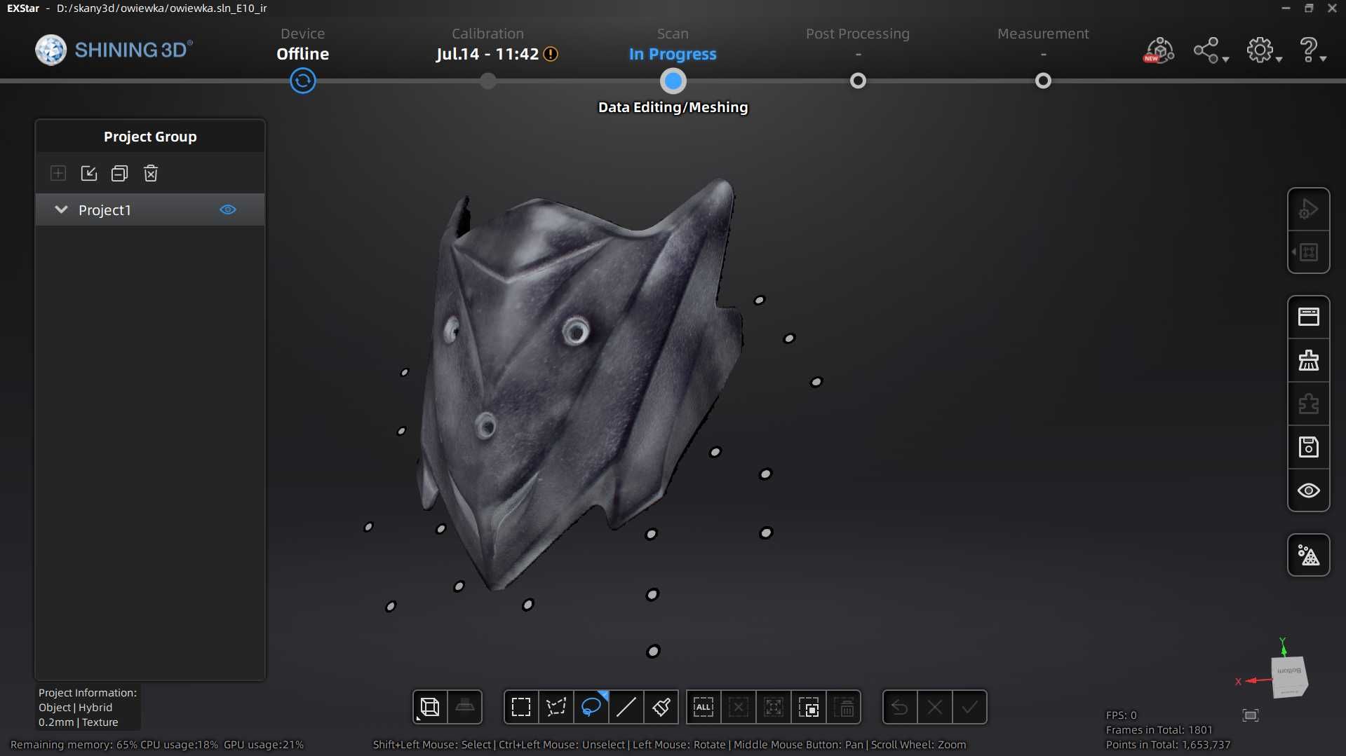 Shining3D Einstar Skaner 3D - modelowanie, inżynieria wsteczna, druk3D