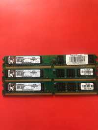 Kingston DDR2/800 3*1gb. Ціна за 3 модулі