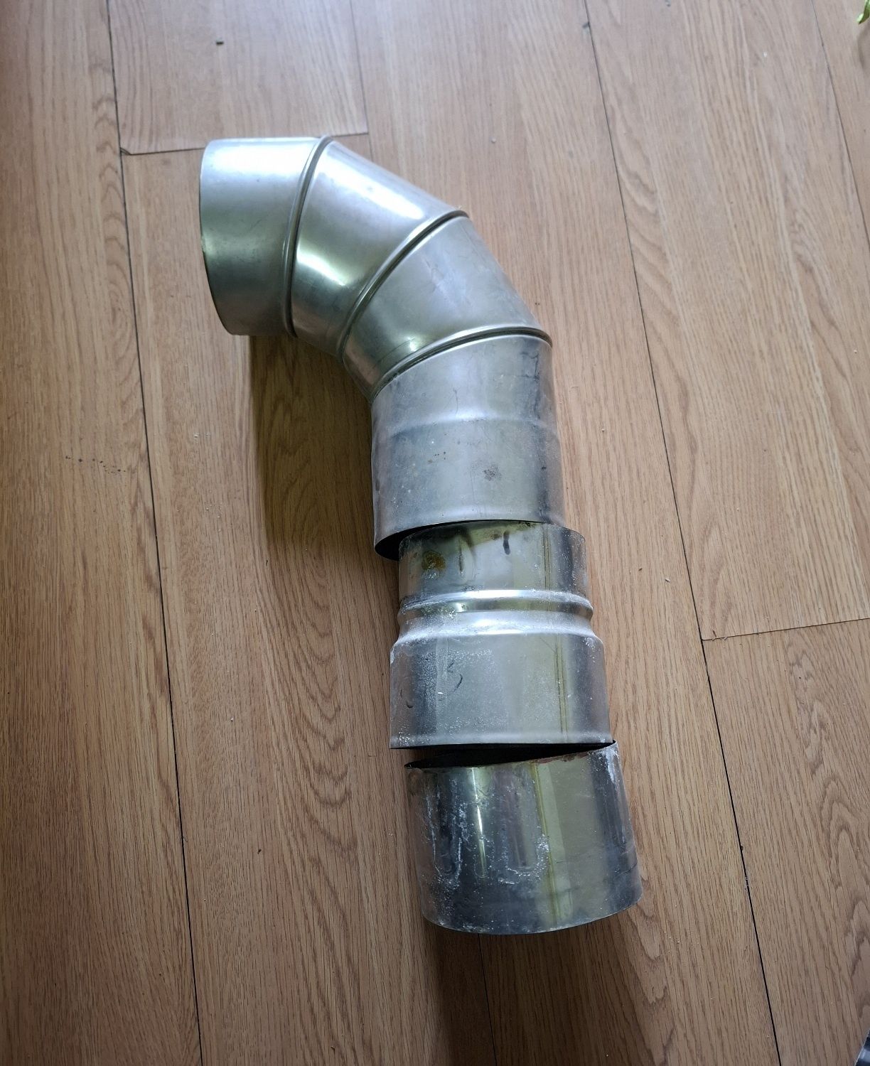 Kolano segmentowe kominowe 125mm do kotła centr.ogrz. nierdzewka
