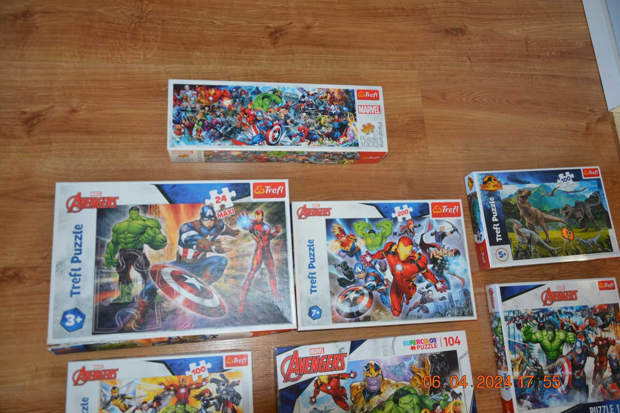 Puzzle Avengers, Spiderman, Dinozaury