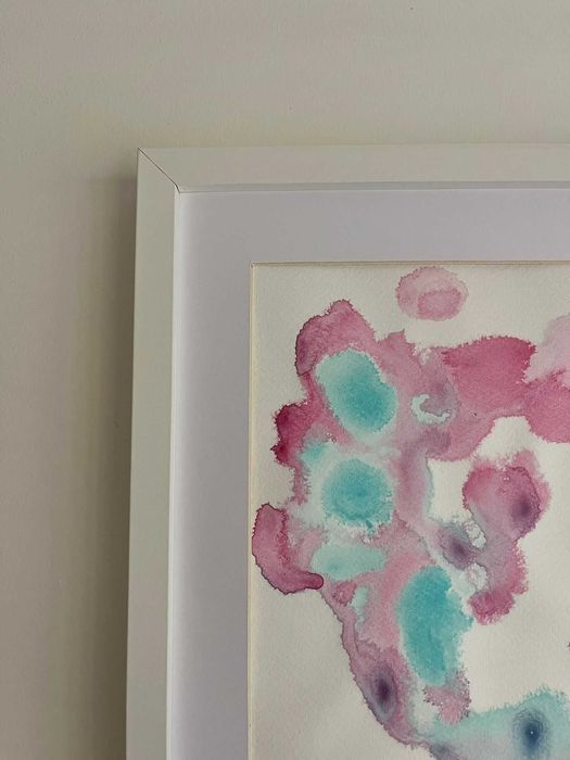 Pintura abstrata em acrílico