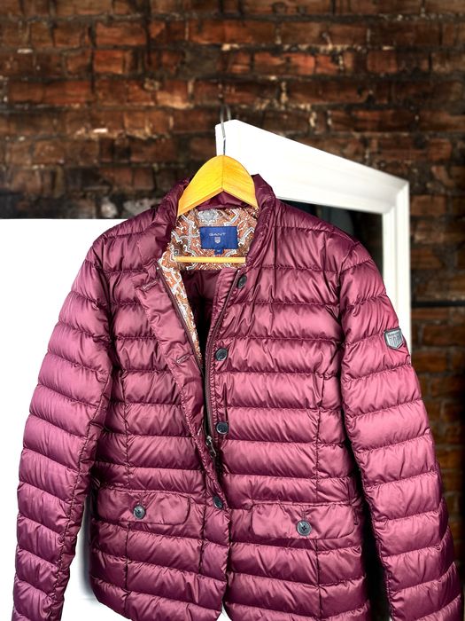 GANT Women’s Down Jacket – Burgundy Quilted Outerwear RRP - 550$
