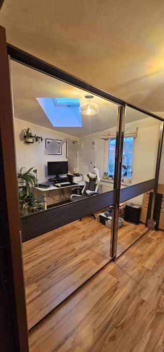 Duża szafa przesówna z lustrami 280cm