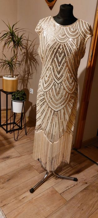 Cekinowa sukienka .slub.wesele 38.m 40.l 42 xl