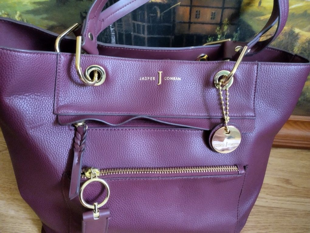 Torebka elegancka Jasper Conran shoper przegródki pojemna j.nowa wyprz
