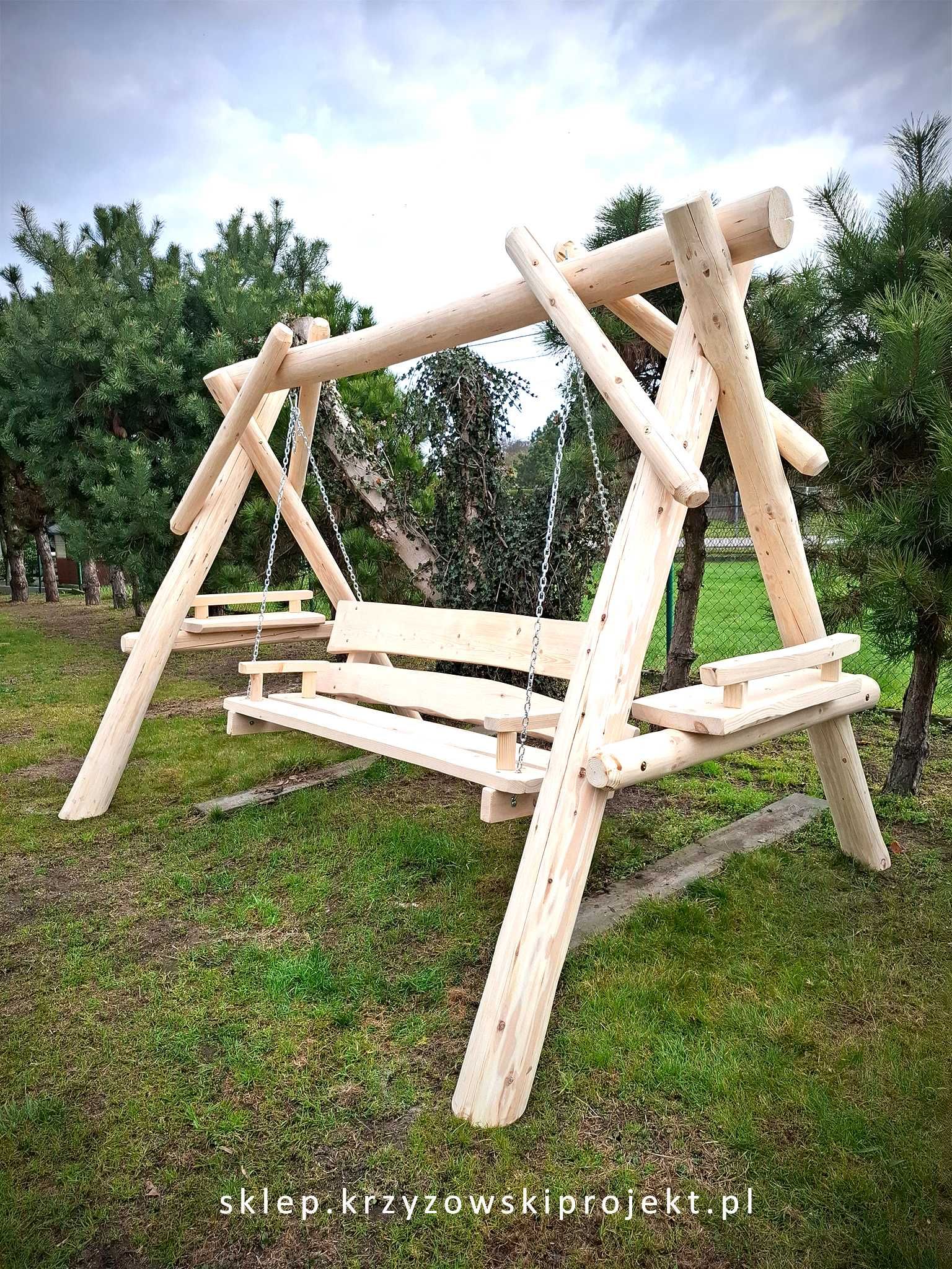 PROMOCJA !!! Huśtawka z bali, huśtawka ogrodowa, huśtawka drewniana
