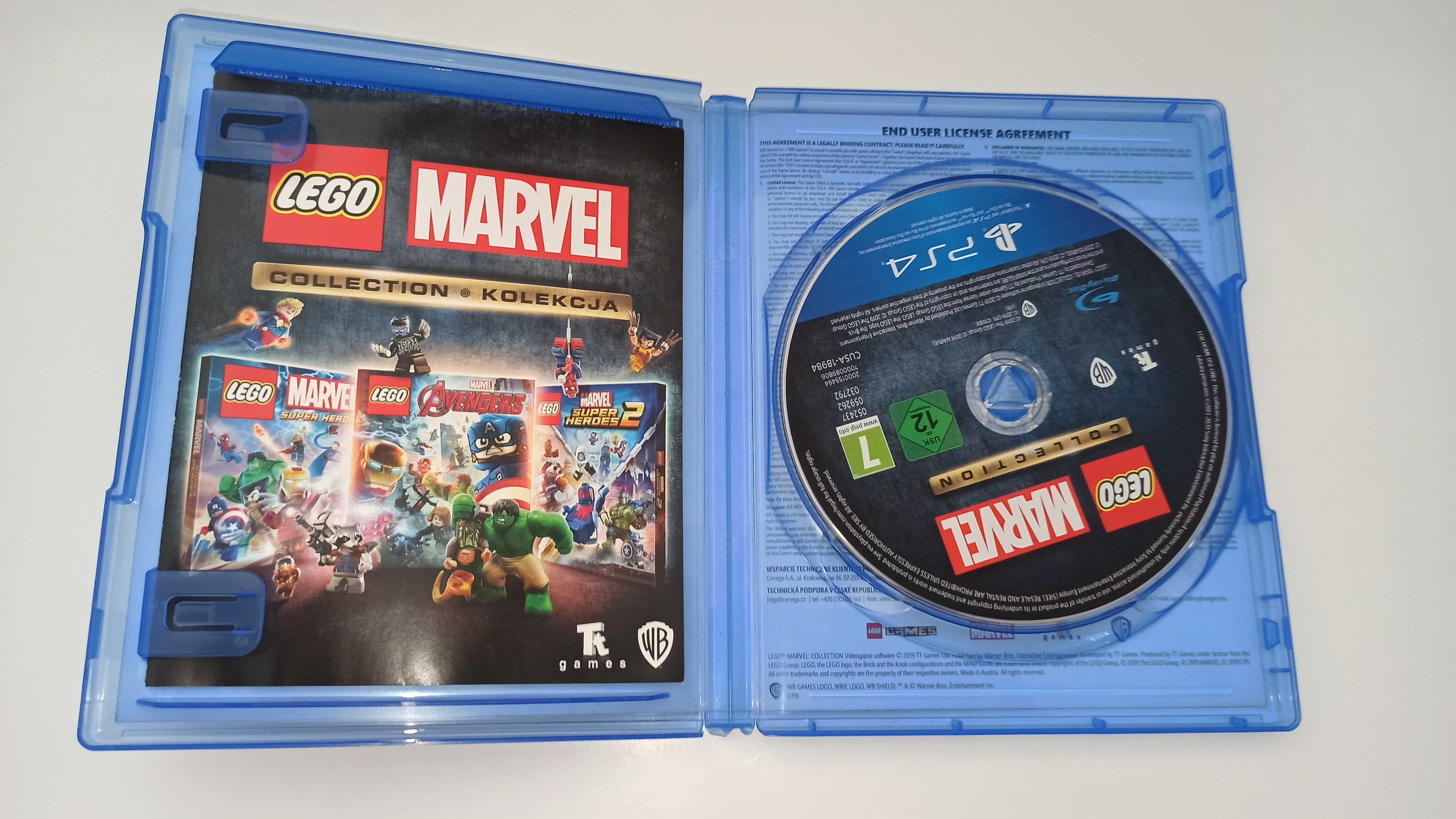 ps4 LEGO MARVEL COLLECTION KOLEKCJA po polsku 1-2 graczy 3 gry płyta