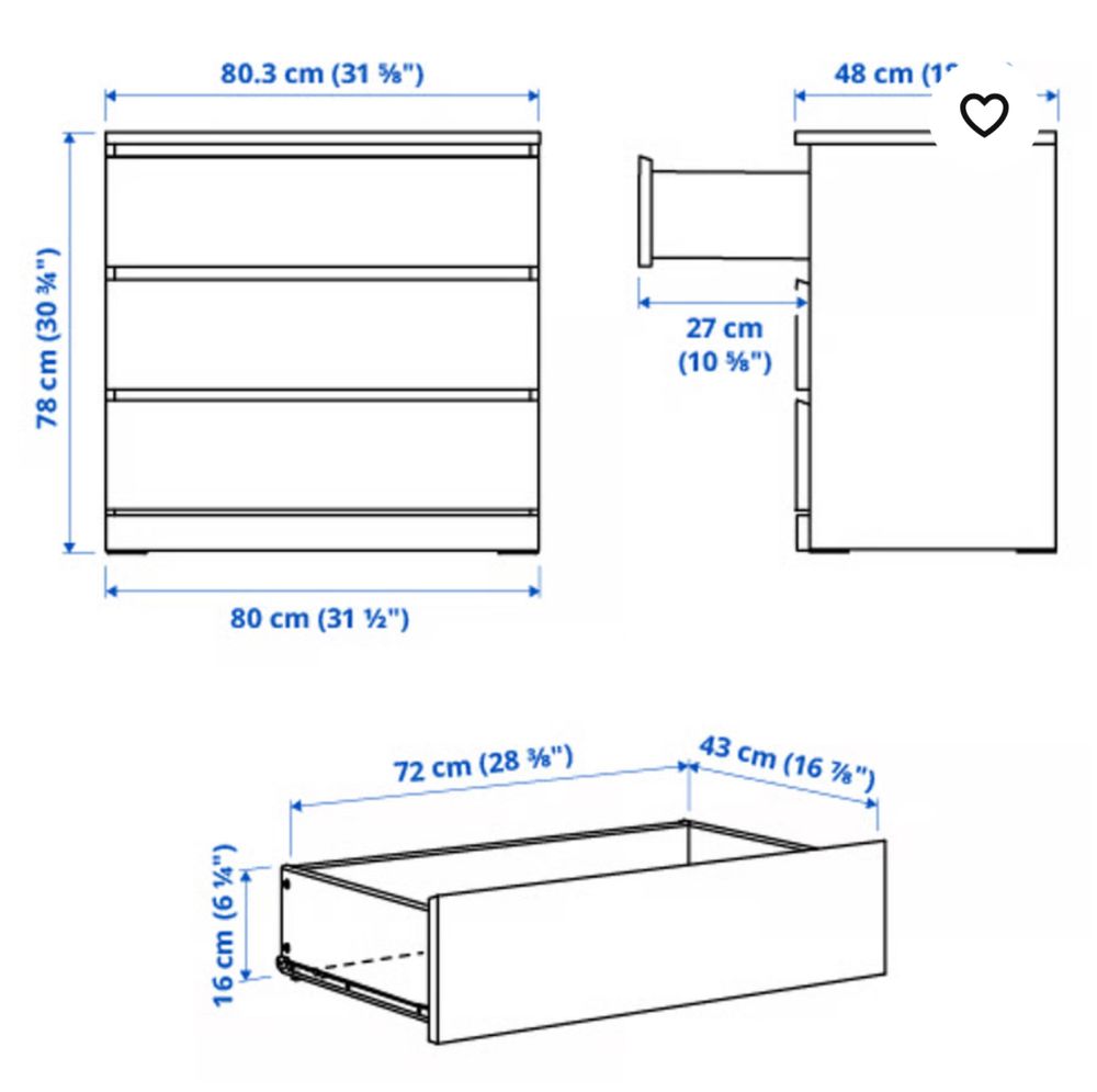 Comoda Malm do IKEA