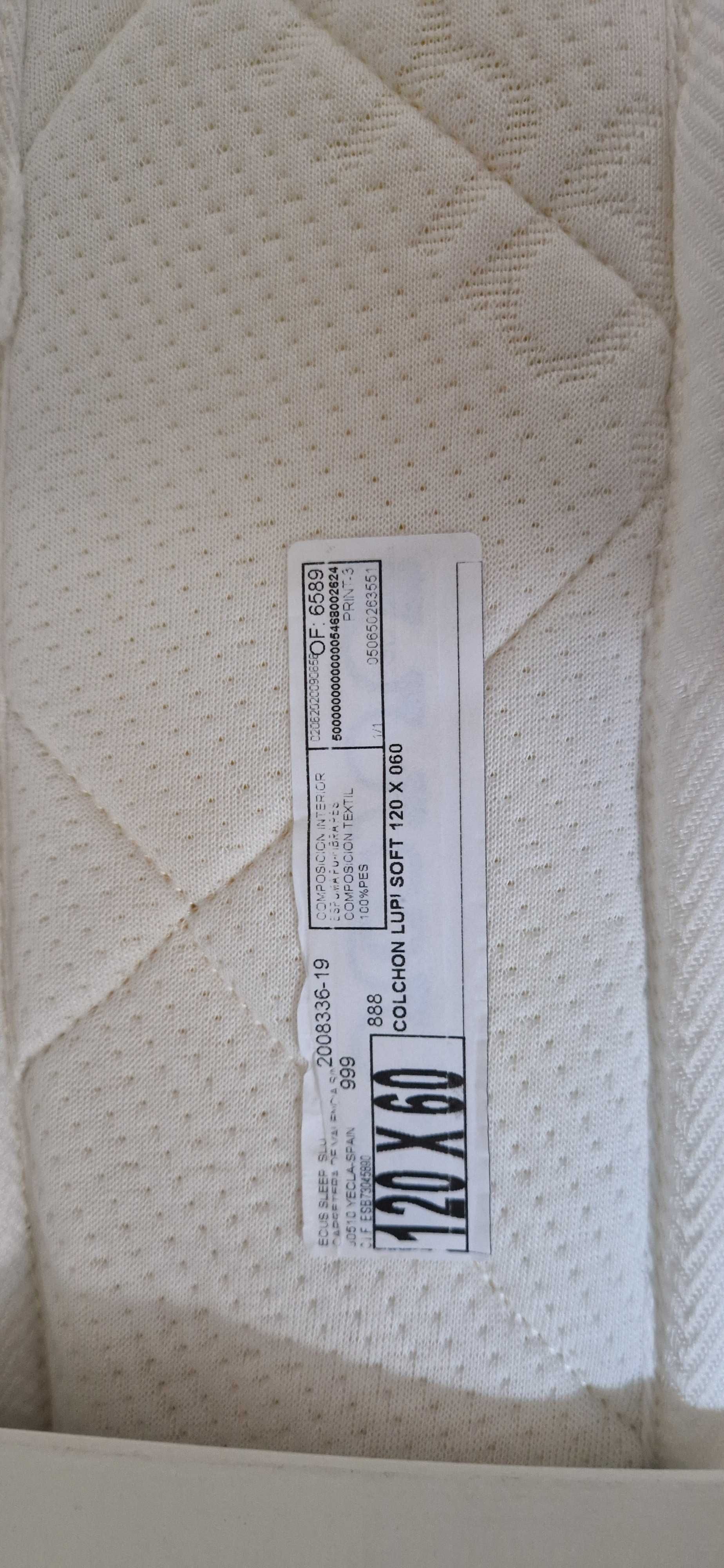 Berço SMÅGÖRA Branco com Colchão Lupi Soft - Como Novo!