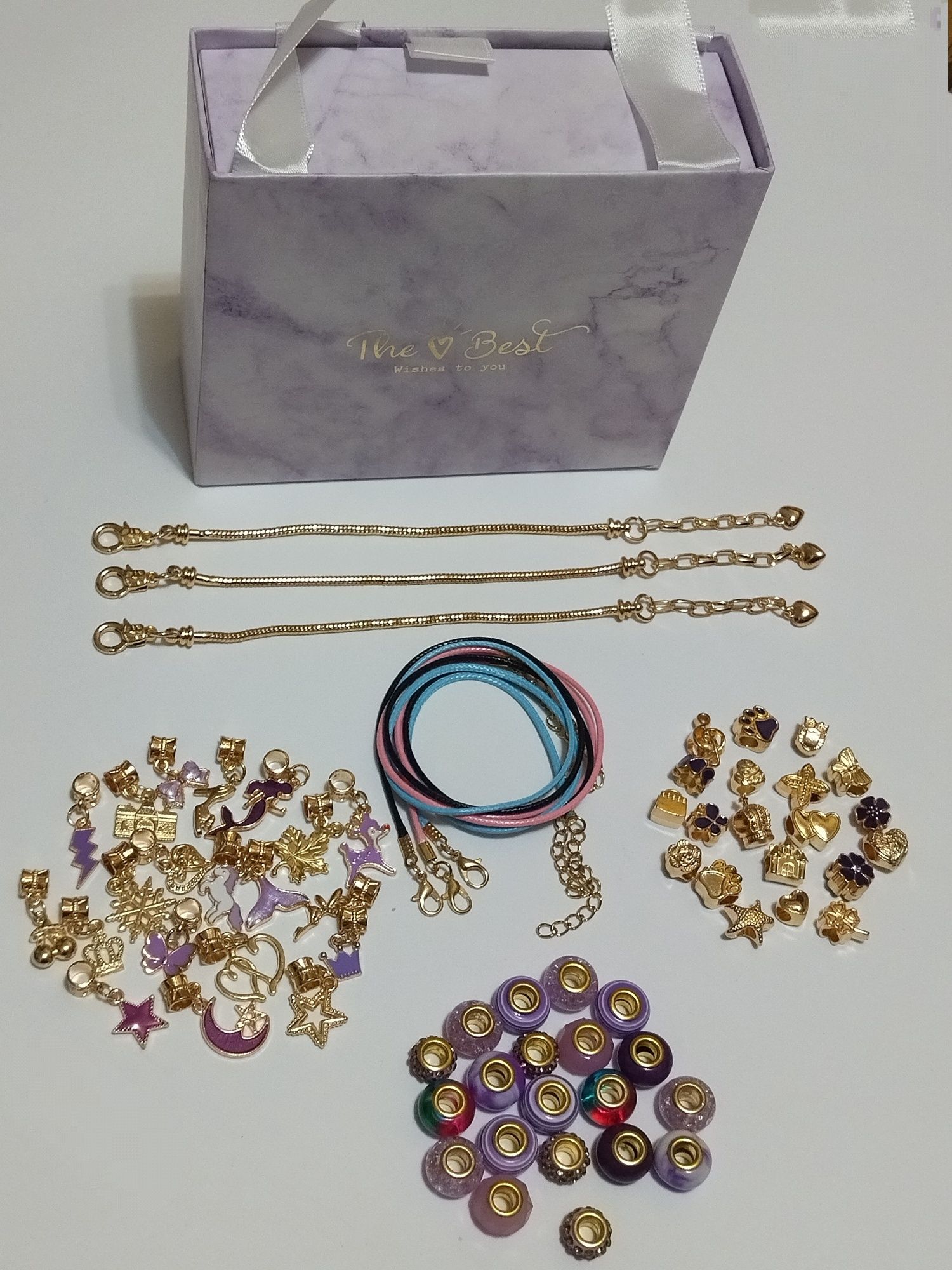 Набор для создания браслетов Фиолетовый/Gold.