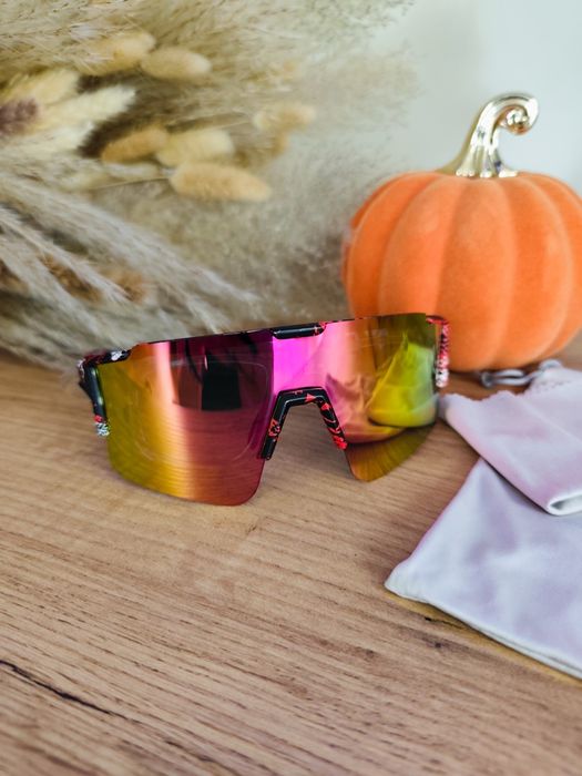 Okulary przeciwsłoneczne sportowe UV400 z lustrzaną soczewką