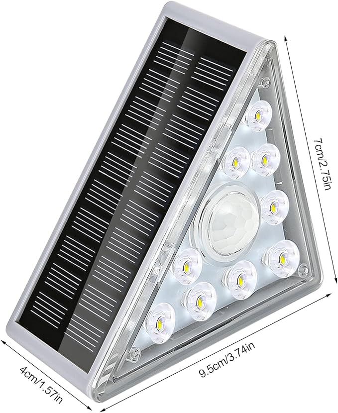 Lampy solarne  na zewnątrz oświetlenie schodów z czujnik ruchu