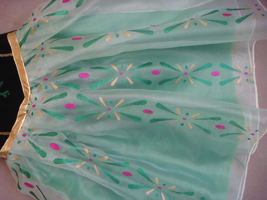 PIĘKNY strój przebranie księżniczka Anna kraina lodu frozen 116 / 122