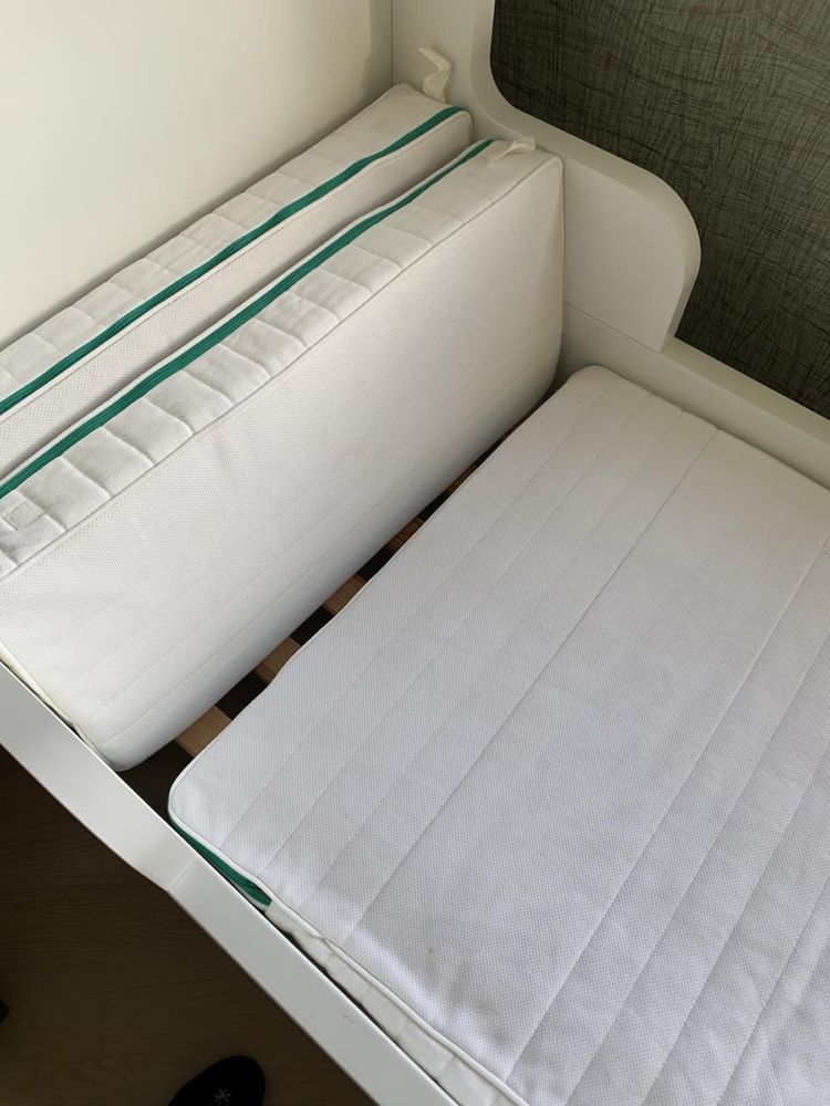 Ліжко BUSUNGE Каркас розсувного ліжка, білий, 80x200 см