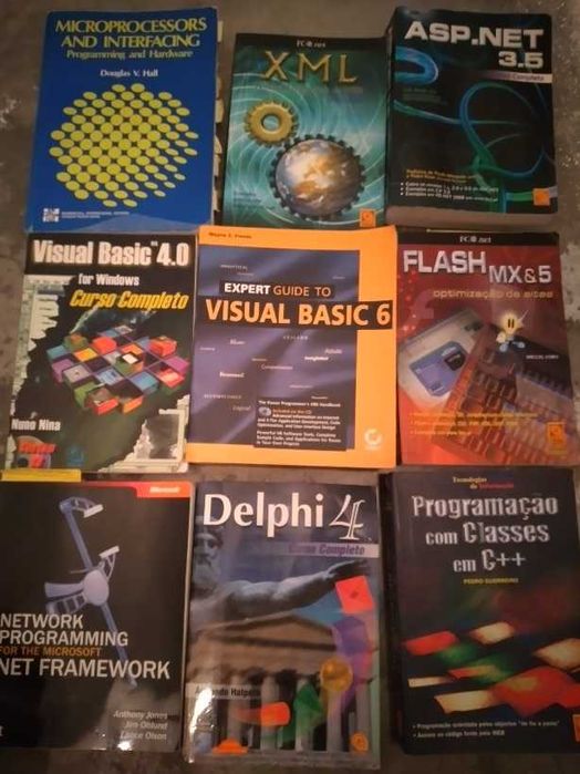 Diversos livros de informática e matemática