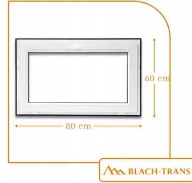 Okno PCV 80x60 Gospodarcze Piwniczne Garażowe Uchylne 800x600 Kolor