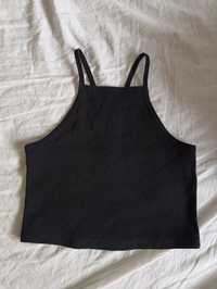 Crop top zara czarny