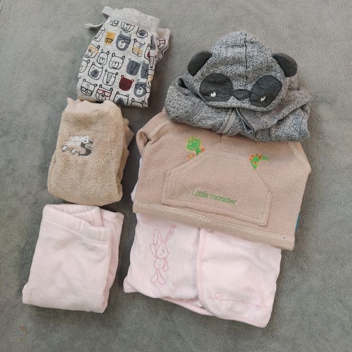 Набор (лот, пакет, комплект) тёплых вещей на девочку до полугода