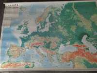 Ścienna mapa Europy – Fizyczna