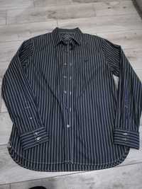 Koszula męska American Eagle M elegancka czarna w paski