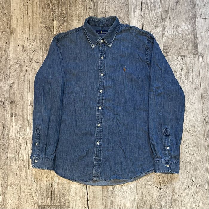 Męska niebieska koszula jeansowa Polo Ralph Lauren tozmiar XL