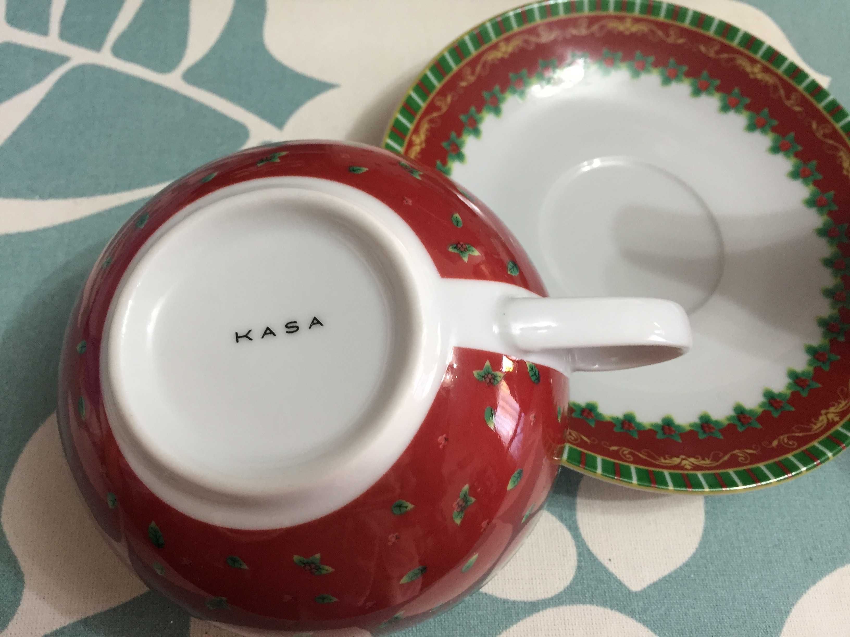 Conjunto de chá natalício da marca Kasa