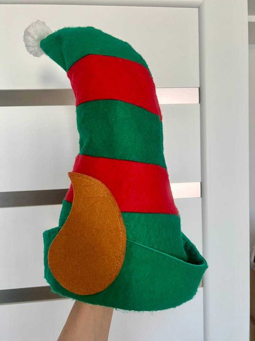 Карнавальная шапка колпак Эльфа Гнома с ушками