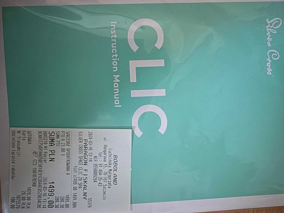 Silver Cross Clic 2.0 + gwarancja