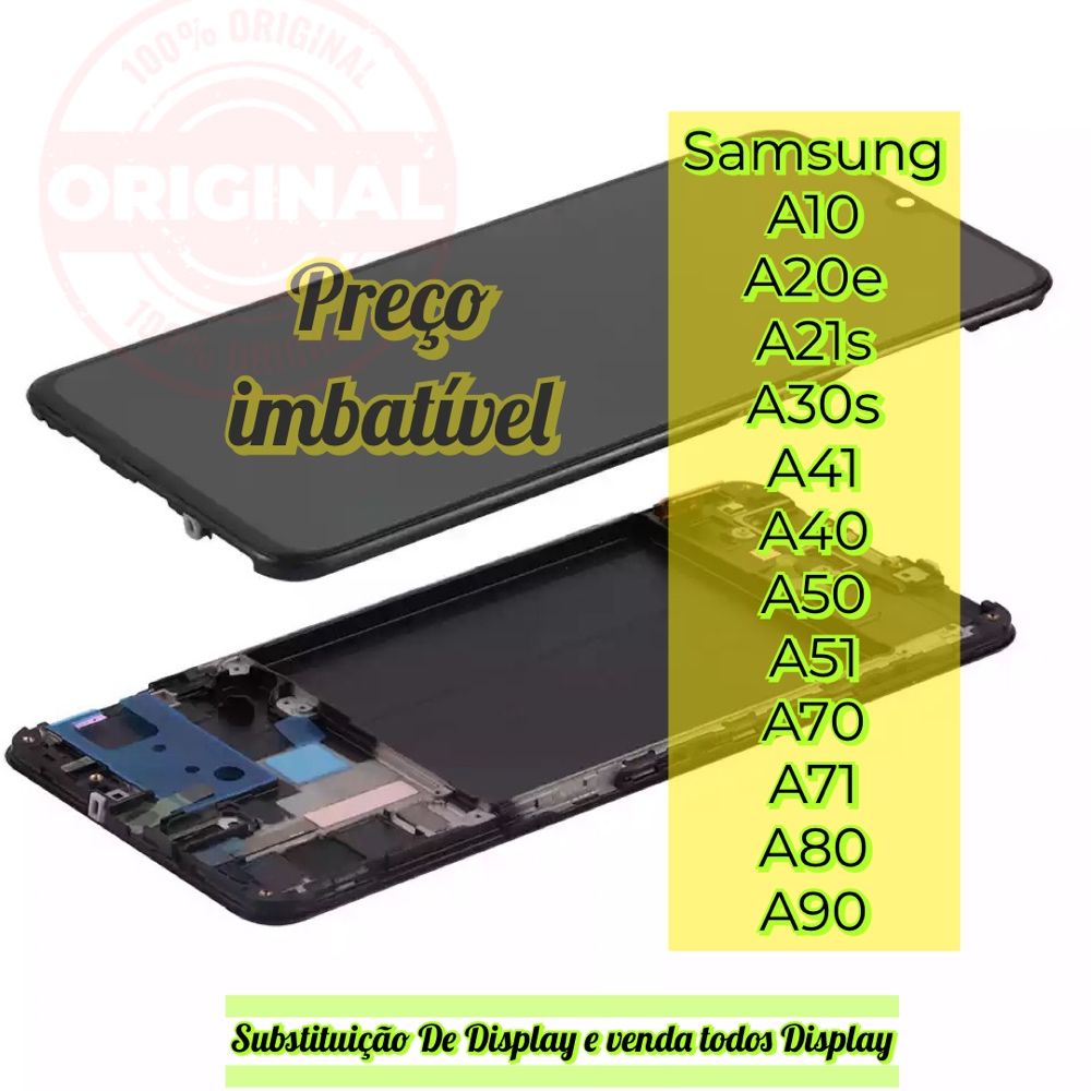 Samsung A10 A20 A30 A40 iPhone 6 7 8 X XR XS Display LCD Visor