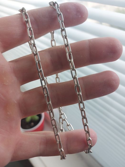 Серебряная цепочка якорь